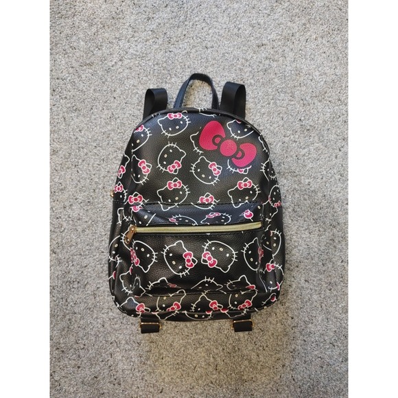 Fast Forward Sanrio Hello Kitty Mini Backpack Purse Pink Black Junior Girl Women - Picture 1 of 9